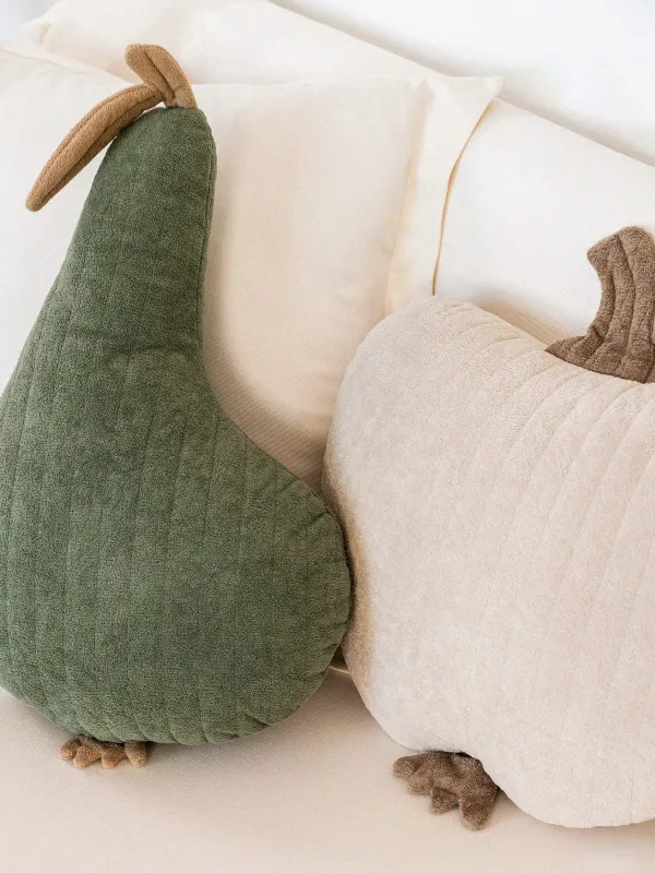 Decorative pillow, 33x60 cm, boucle, green, Pear, Boucle figure, image-2