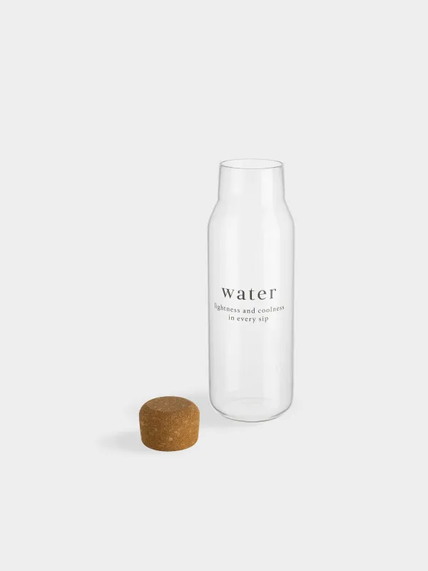 Beverage bottle, 1.25 l, glass B, Life is simple, Clear font, image-2