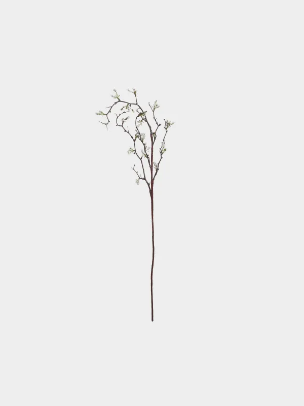 Decorative branch, 98 cm, plastic / polyester, White buds, Flower garden, image-0
