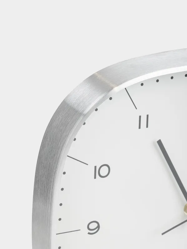 Wall clock, 29 cm, metal/glass, white-silver, Dial, image-3
