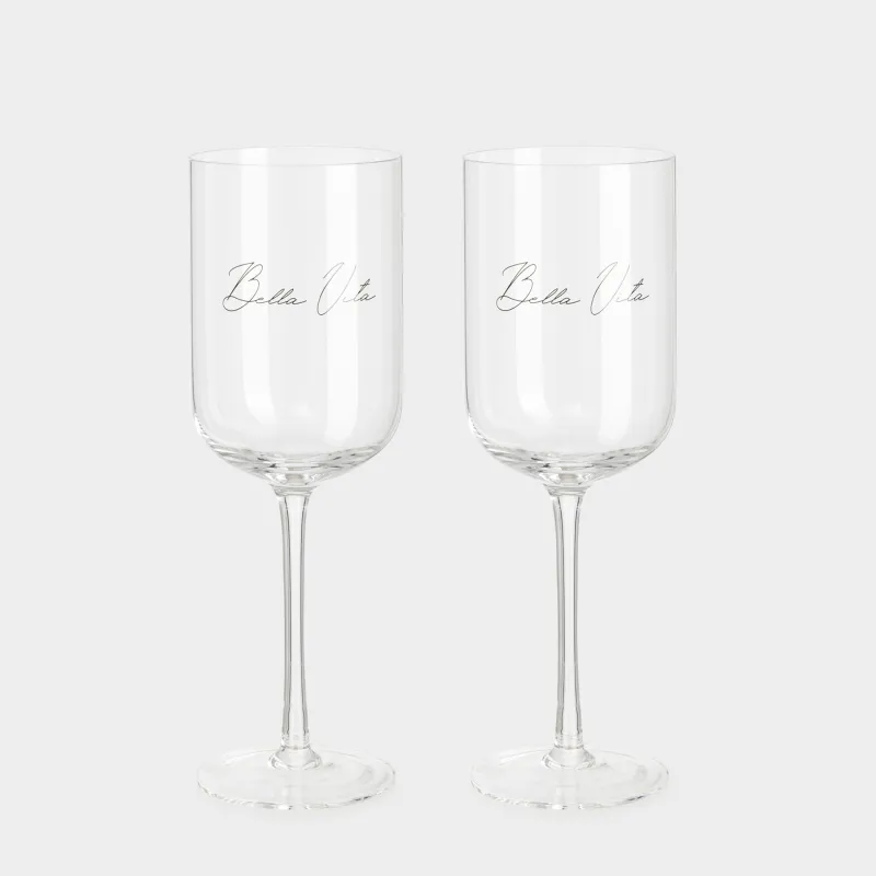 Drinking glass, 460 ml, 2 pcs, crystal glass, Bella Vita, Foligno                                                       