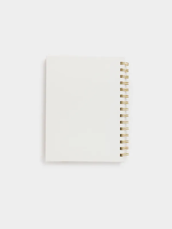 Notepad for notes, 15x20 cm, 80 l, on rings, with a pen, milky, Stationery sparkle, image-6