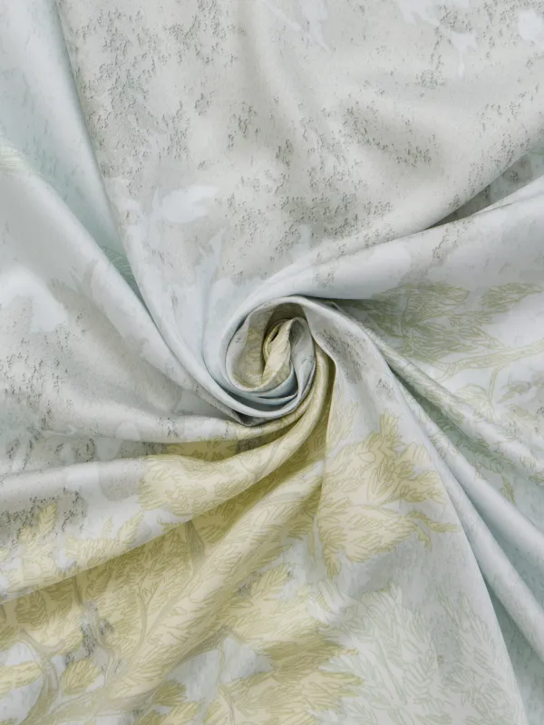 Bed linen, Euro, Tencel 300 TS, grey-menthol, Branches, Tencel, image-2