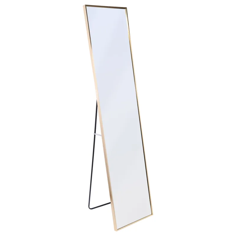 Floor mirror, 35x150 cm, metal, rectangular, golden, Trend, image-0