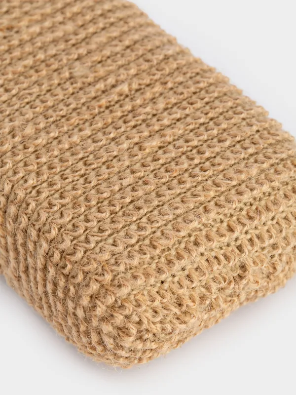 Body washcloth, 9x14 cm, hemp fiber / polyuritan, beige, Eco life, image-4