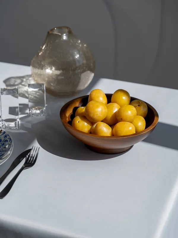 Tablecloth, 160x160 cm, polyester, white, Lines, Trim gold, image-2
