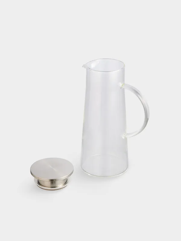 Jug, 1,5 l, with filter cap, glass B / steel, Pyramid, image-2