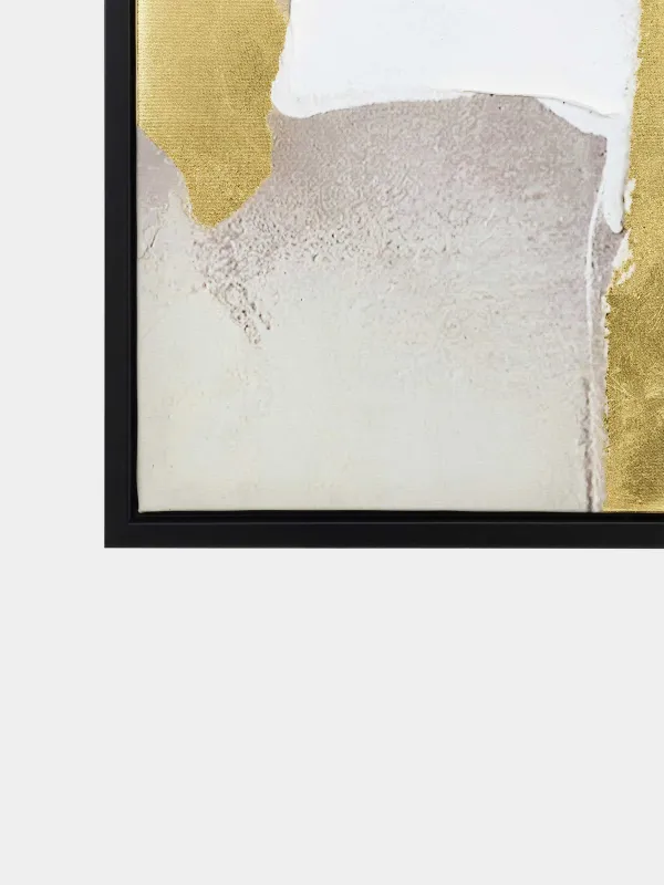 Framed painting, 80x120 cm, golden grey canvas, Abstract, image-2