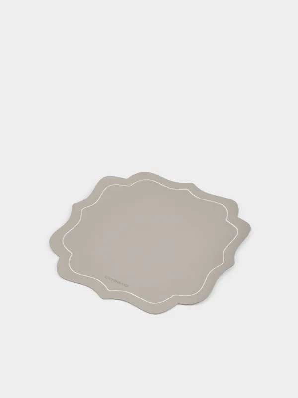 Placemat, 38x38 cm, PVC / polyester, curly, beige, Vintage, Rock vintage, image-1