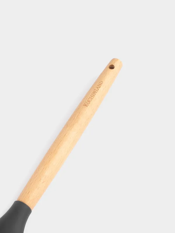 Spatula, 31 cm, silicone / wood, gray, Weekend, image-3