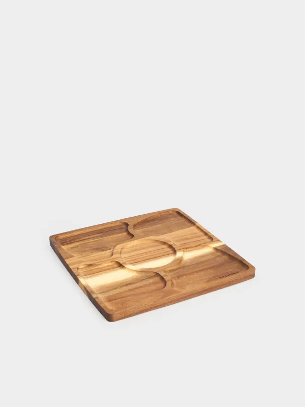 Menagerie, 28 cm, 5 otd, wood, square, Noble tree, image-4