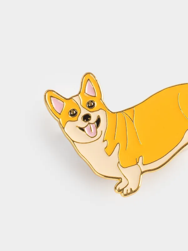 Pencil sharpener, 5x3 cm, metal, orange, Corgi, Dog, image-1