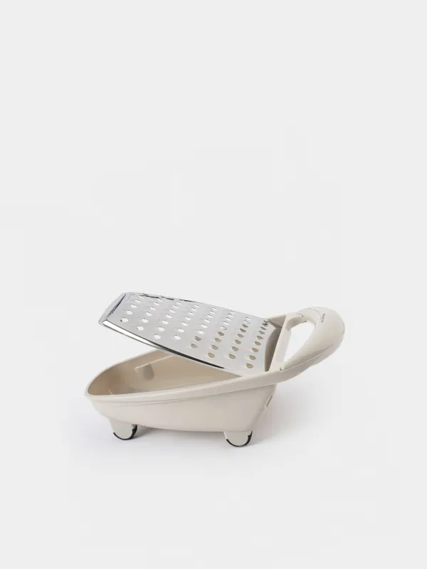 Grater, 26 cm, with container, steel / plastic, light grey, Assist, image-5