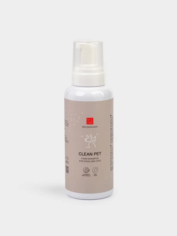 Shampoo-foam for animals, 500 ml, dry cleaning, universal, Lavender and vanilla, Clean pet, image-0