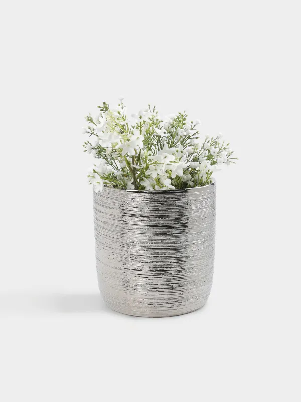 Planters, 14x14 cm, ceramic, silver, Galore, image-1
