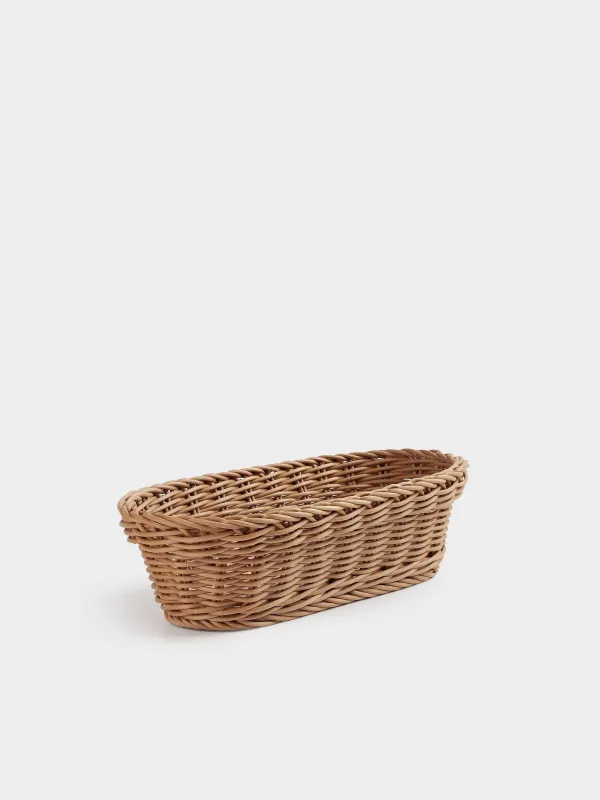 Bread basket, 29x17 cm, rattan, oval, brown, Twig, image-1
