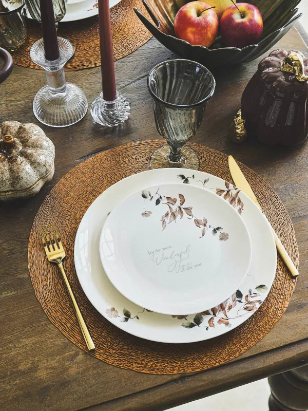 Placemat, 38 cm, PVC, round, copper, Azhur, image-4