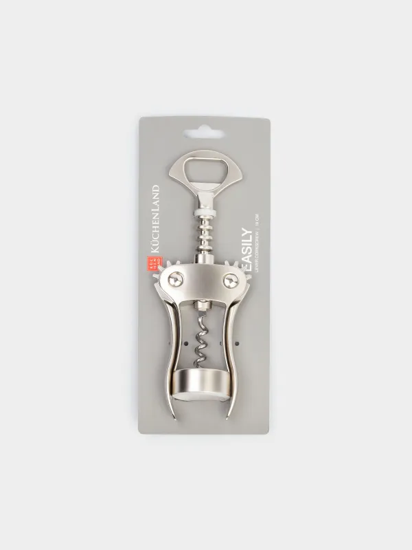 Lever corkscrew, 18 cm, metal, Easily, image-7