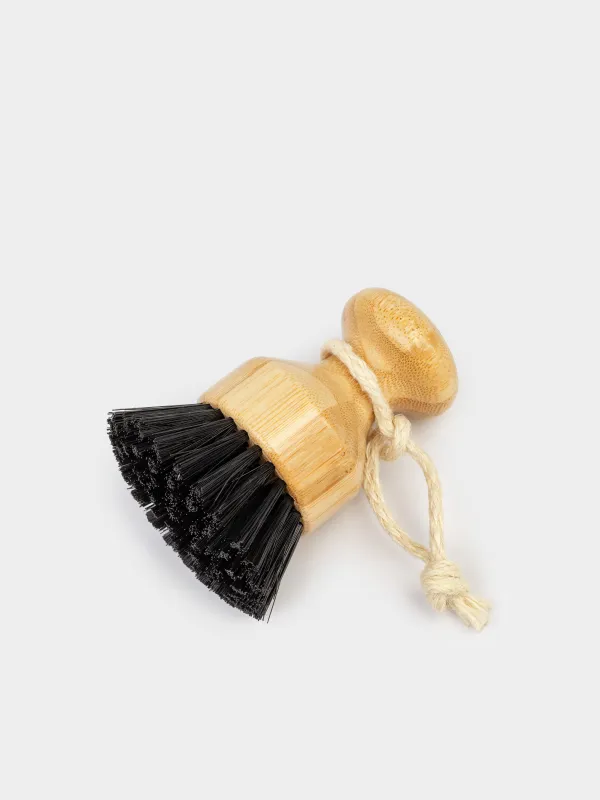 Dish washing brush, 7 cm, bamboo / plastic, black, Black clean, image-2