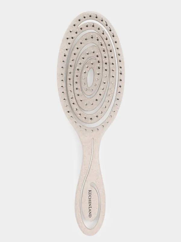 Hair massage comb, 22 cm, vegetable fiber / plastic, beige, Zipo, image-0