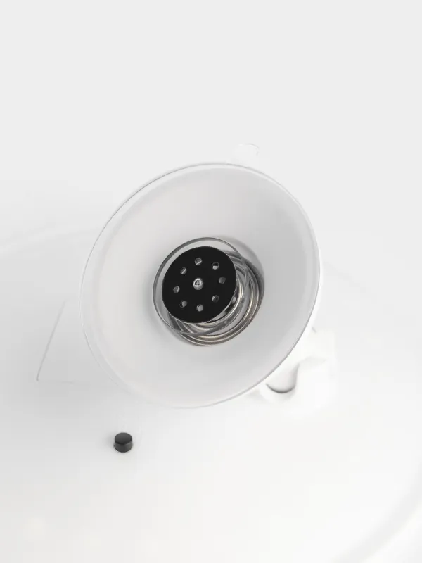 Hanging mirror, 18 cm, magnifying, with suction cups, illuminated, plastic, white, Mirror, image-3