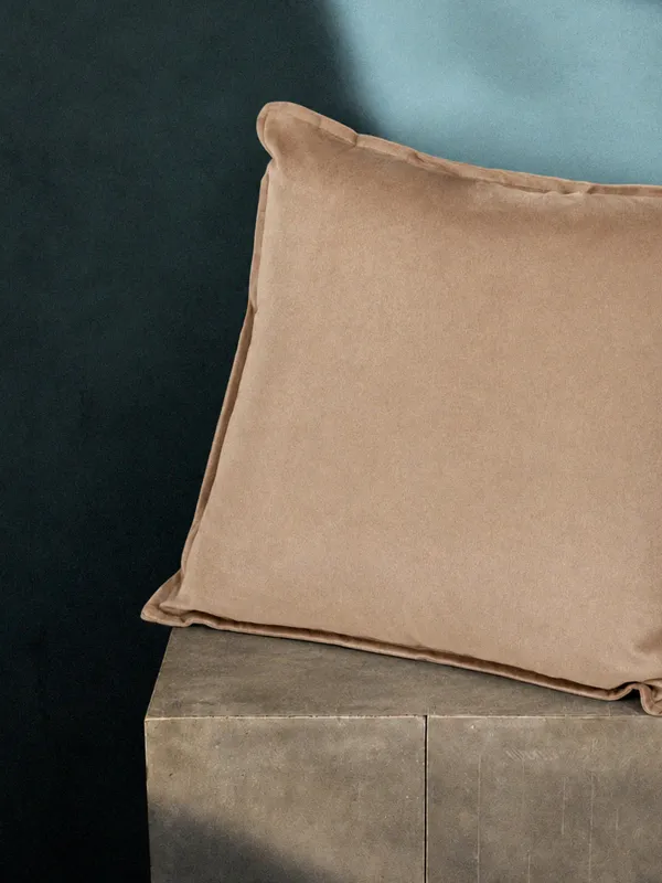 Decorative pillow, 45x45 cm, velvet, sand, Silk velvet, image-2
