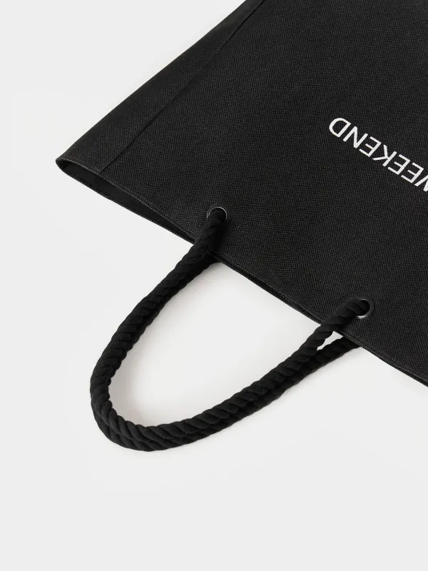 Women's bag, 44x35 cm, polyester, black, Weekend, Coast, image-3