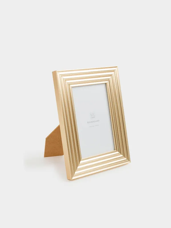Photo frame, 16х21 cm, plastic / glass, gold, Gallery, image-0