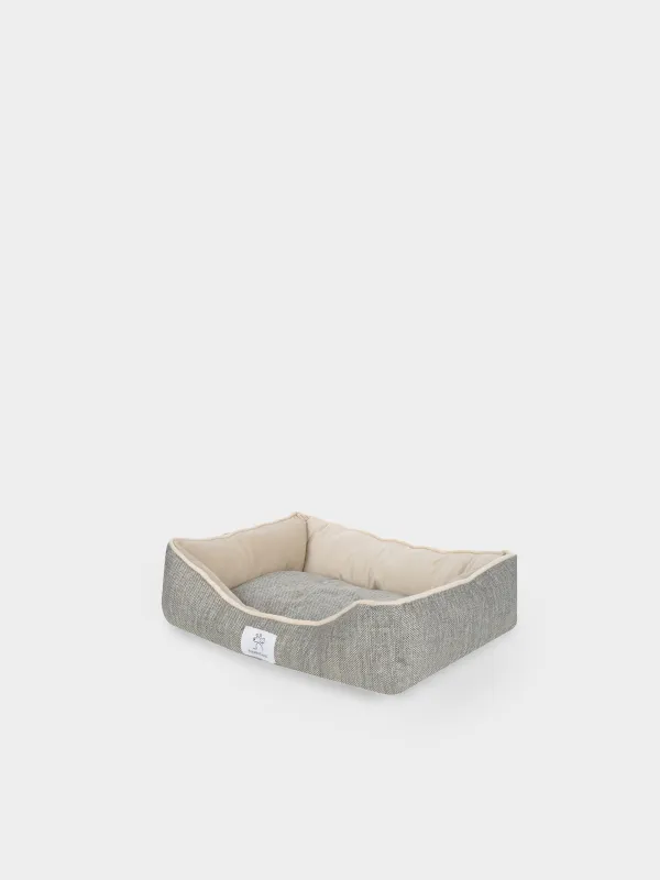 Pet lounger, 47x39x12 cm, polyester, light grey, Funny pet, image-1