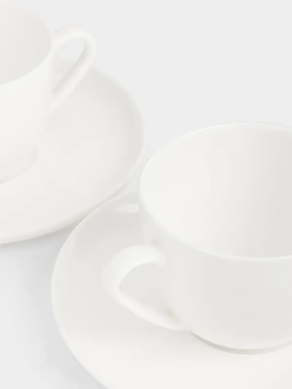 Tea pair, 6 pers, 12 pr, 250 ml, porcelain F, white, Ideal white, image-4