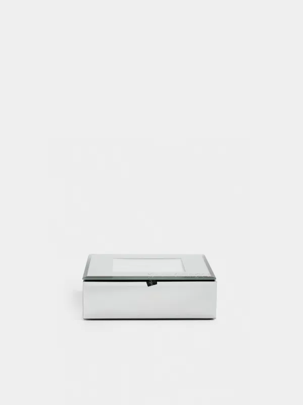 Jewelry box, 15x5 cm, with photo, glass, Mirror, Glossy, image-1
