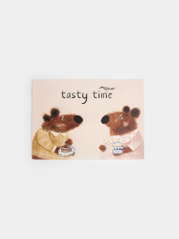 Placemat, 33x46 cm, PVC, rectangular, beige, Tasty time, Rock print, image-0
