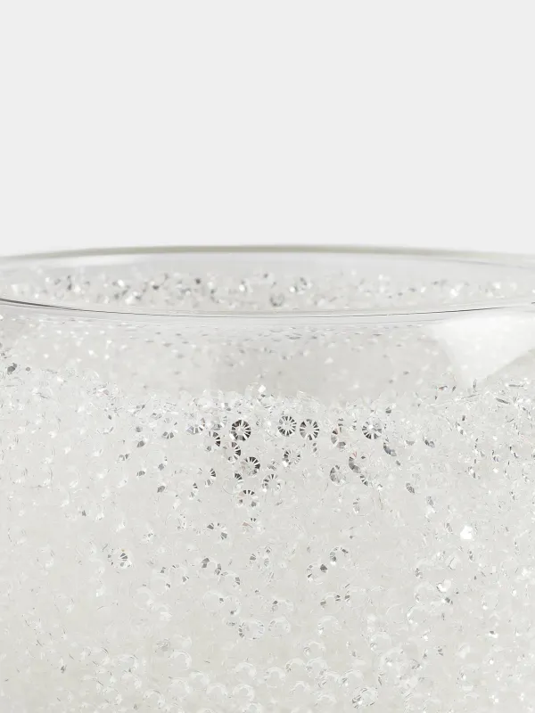 Mug, 270 ml, B glass, with silver crystals inside, Air decor, image-3