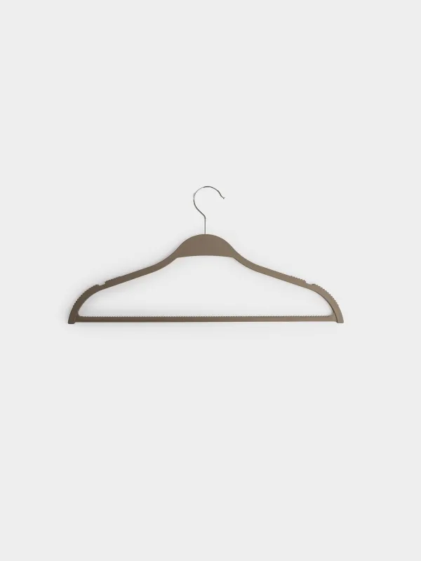 Children's hanger, 32 cm, 5 pcs, plastic coated, mocha, New house, image-2
