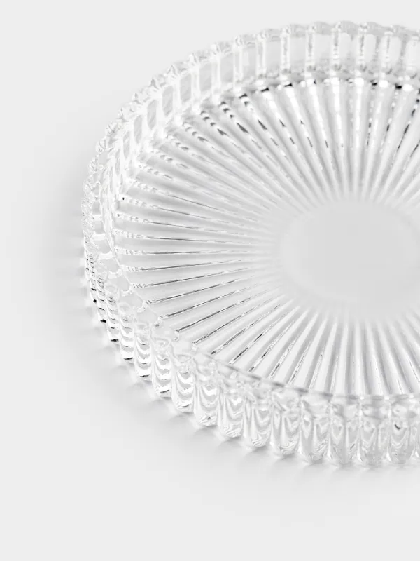 Candle holder, 9 cm, for cylindrical candle, glass, Ribby, image-3
