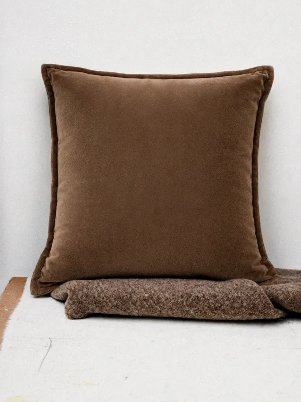Decorative pillow, 45x45 cm, velvet, brown, Silk velvet, image-1