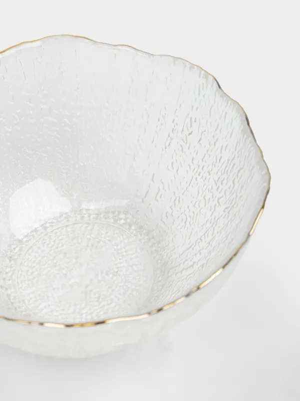 Salad bowl, 17x8 cm, 700 ml, glass, with golden edging, Berg, image-4