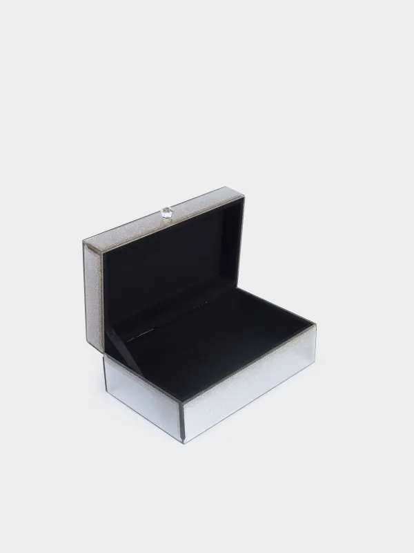 Jewelry box, 21x13 cm, glass, golden gradient, Actress, image-4