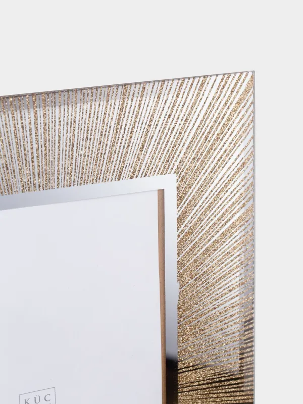 Photo frame, 17x22 cm, glass, Golden stripes, Actress, image-3