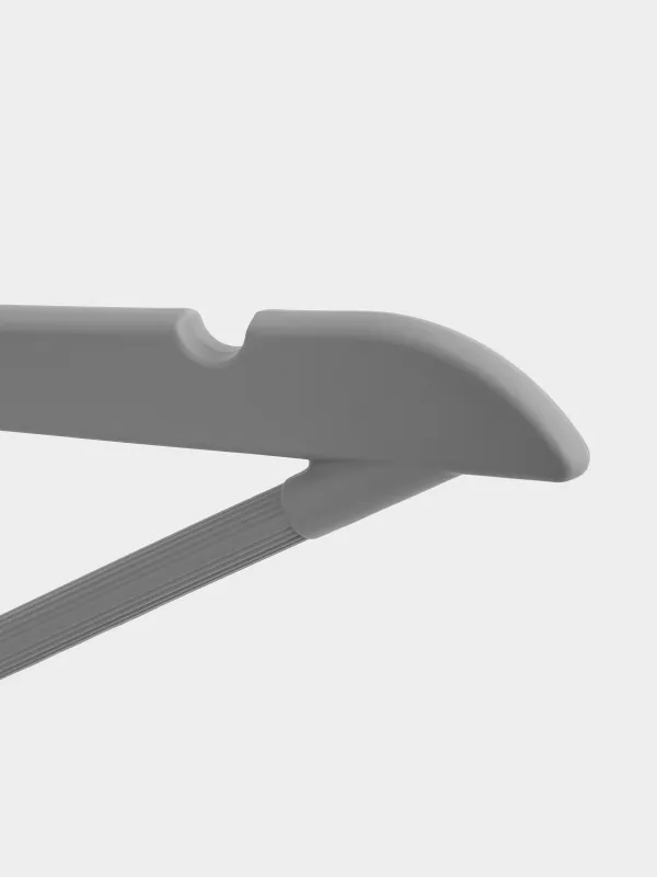 Hanger, 44 cm, 4 pcs, plastic coated, gray, Fun house , image-4