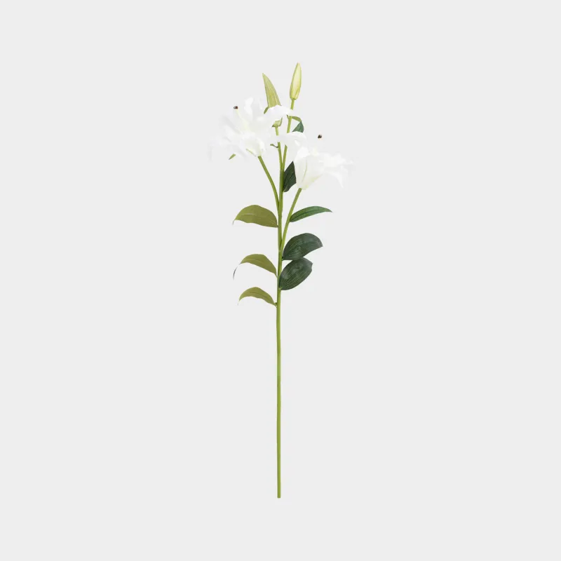 Artificial flower, 1 m, polyurethane, White lily, Flower garden