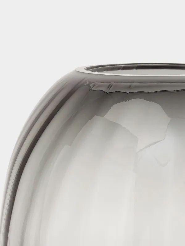 Flower vase, 24 cm, glass, grey gradient, Ledge gradient, image-2