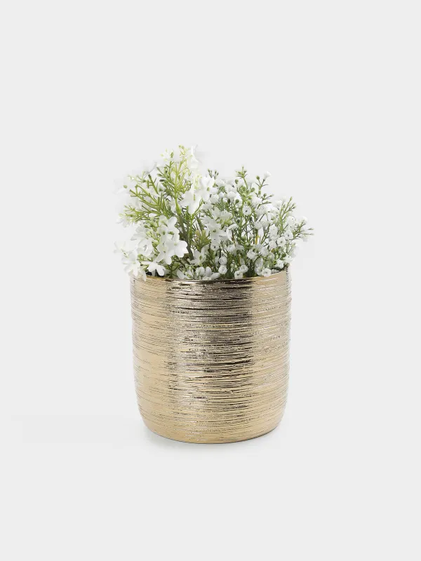 Planters, 18x18 cm, ceramic, golden, Galore, image-3