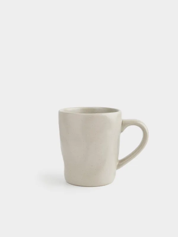 Mug, 280 ml, ceramic, beige, Crumple creme, image-0