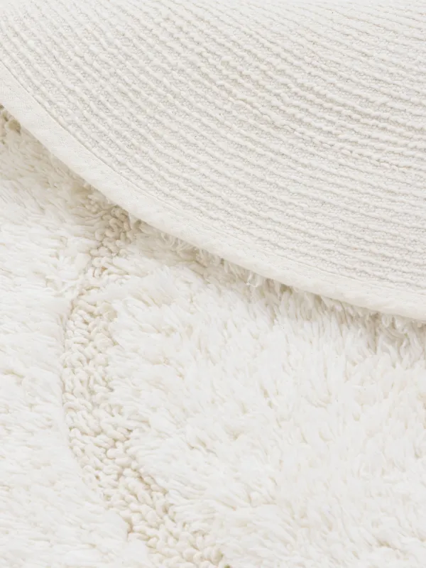 Mat, 60x100 cm, oval, cotton, cream, Solo, image-1