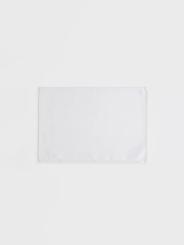Placemat, 30x45 cm, jacquard, polyester, light grey, Silver stars, Starlight, image-0
