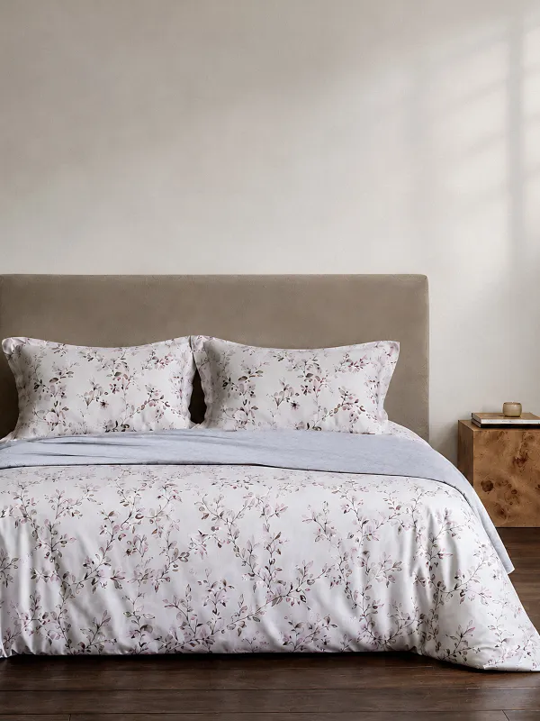 Bed linen set, Euro, Tencel 300 TC, grey, Branches, Tencel, image-0
