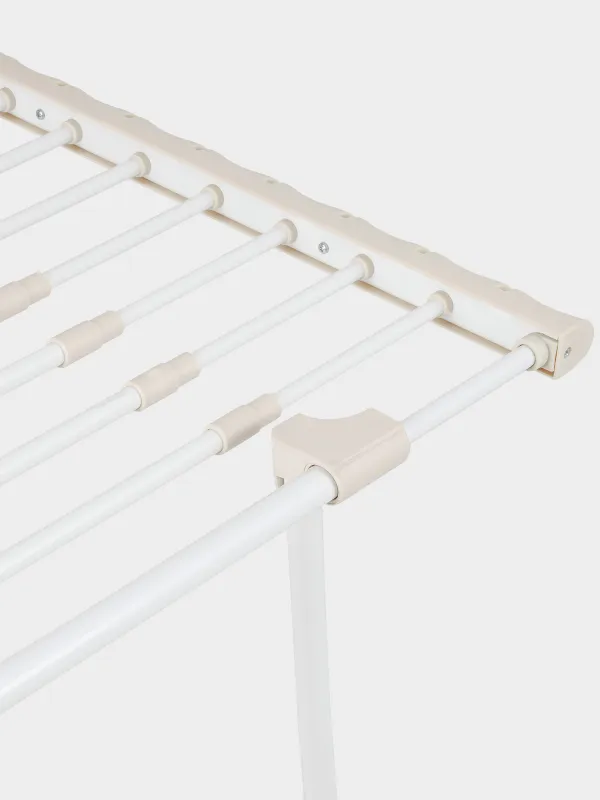 Floor-standing clothes dryer, 200x55 cm, sliding, metal, beige, Compact, image-2