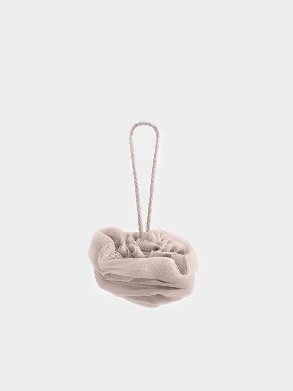 Body washcloth, 13 cm, polyethylene, beige, Bow, Showy, image-0