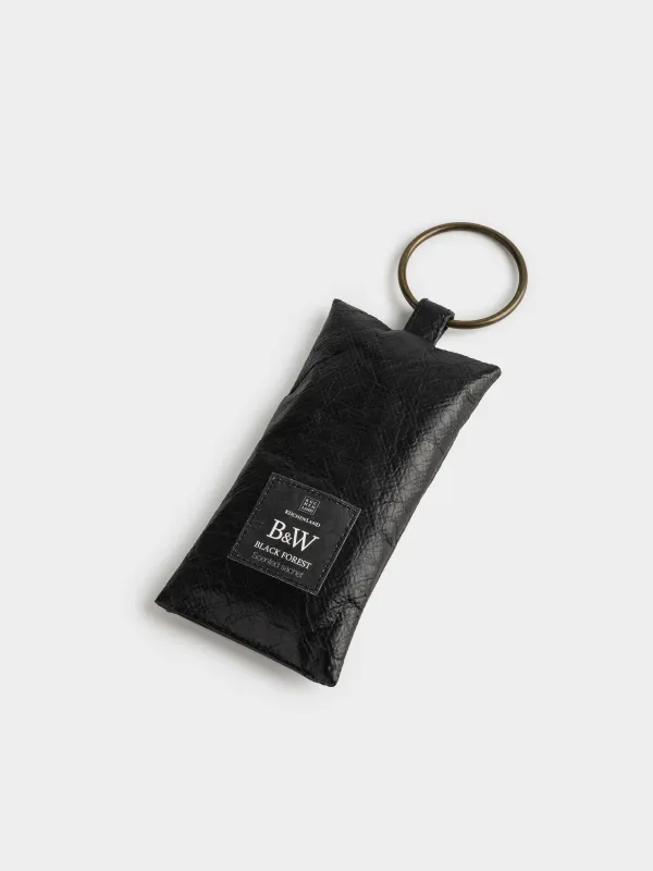 Scented sachet, 7x13 cm, black, Black forest, B&W, image-1